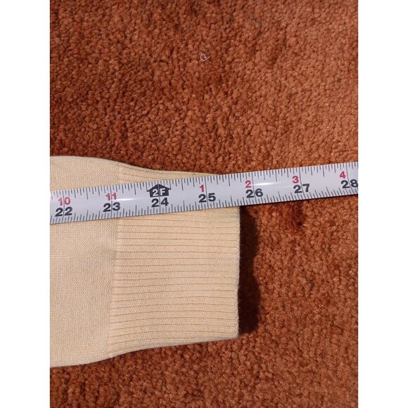 J Jill Cardigan Sweater Womens Size L Yellow Button Up Scoop Neck Knit‎ Pockets - Picture 9 of 10